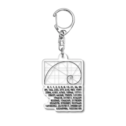 fibonacci  Acrylic Key Chain