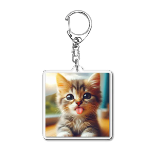 あかんべにゃんこ Acrylic Key Chain