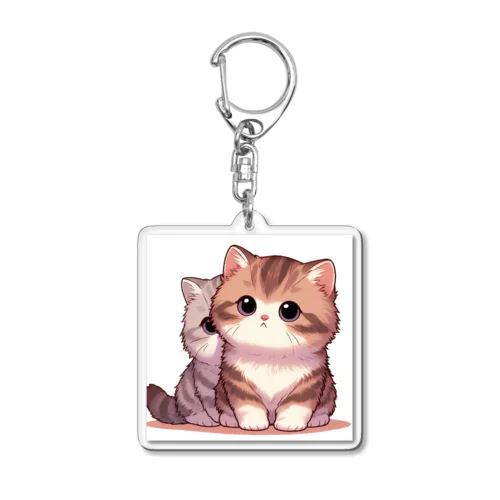 かわいい子猫の兄弟 Acrylic Key Chain