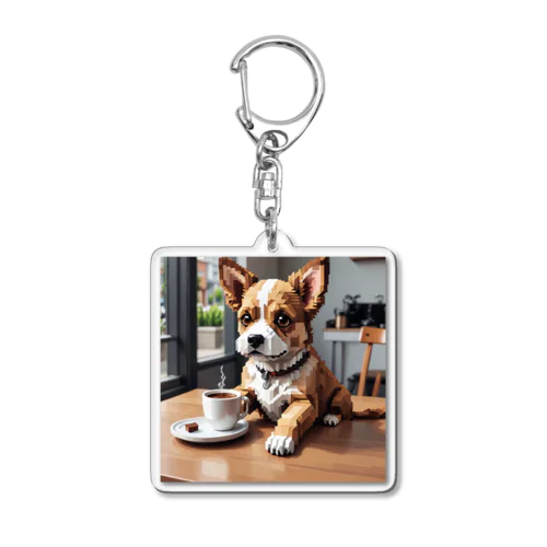 coffee dog Acrylic Key Chain