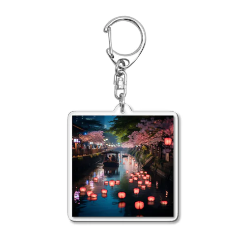 灯籠　なでしこ1478 Acrylic Key Chain