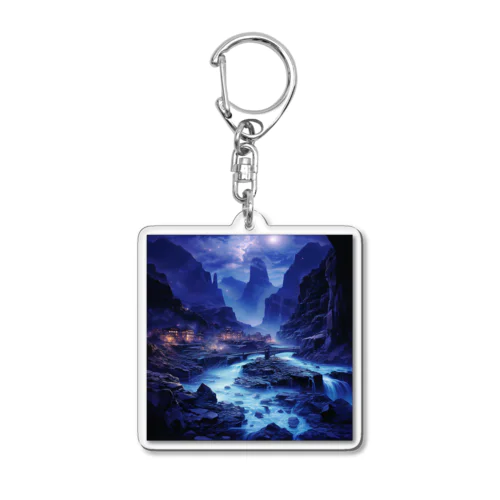 夜景　なでしこ1478 Acrylic Key Chain