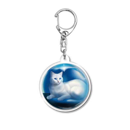 Secret CAT in your head 聖なる猫 Acrylic Key Chain