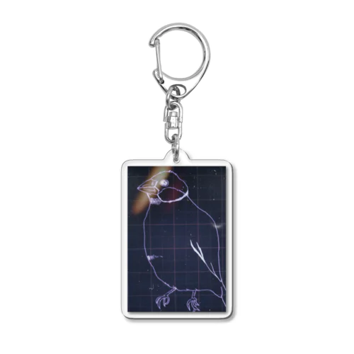 宇宙文鳥 Acrylic Key Chain