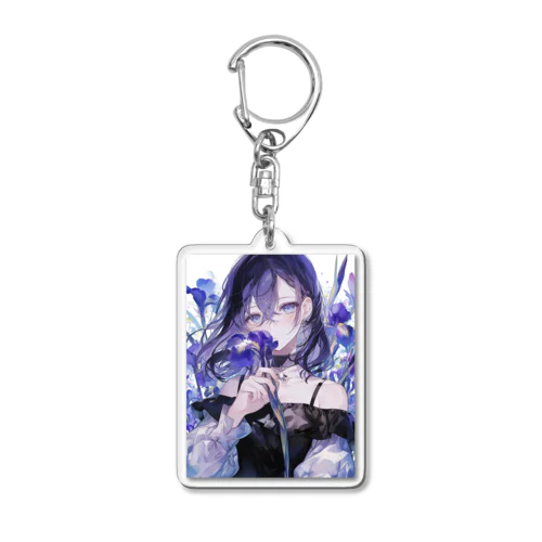 花菖蒲の優美な香り　BLUE PLUM  691 Acrylic Key Chain