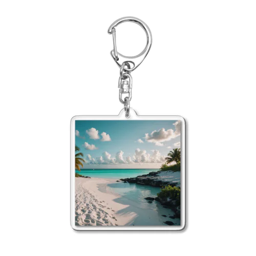 beach Acrylic Key Chain