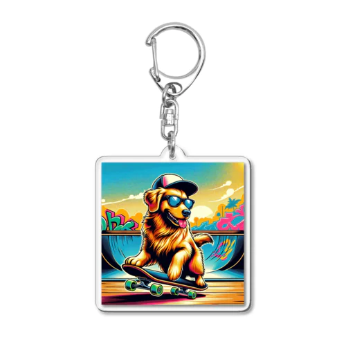 キャップ犬2 Acrylic Key Chain