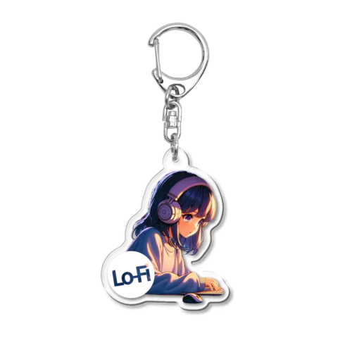 LO-FIを聴いてる女の子 Acrylic Key Chain