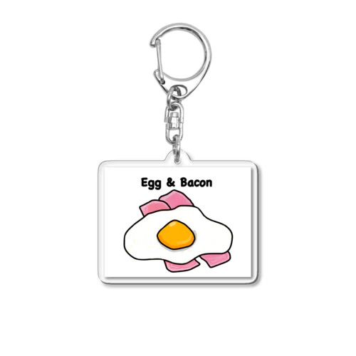 Egg & Bacon  Acrylic Key Chain