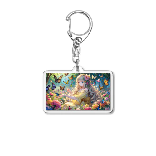 花畑の女の子 Acrylic Key Chain