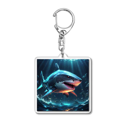 強そうなサメ Acrylic Key Chain