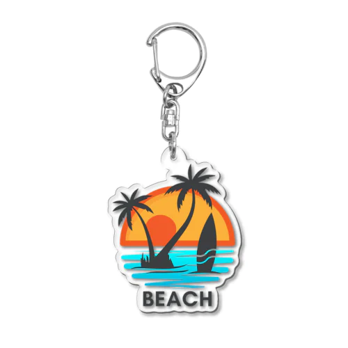 サーフビーチ夕日コレクション Acrylic Key Chain