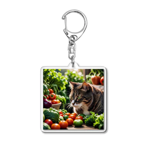 草食な猫？ Acrylic Key Chain