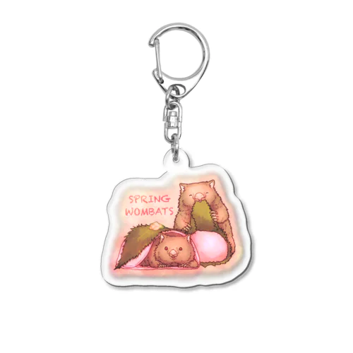 SPRING WOMBATS Acrylic Key Chain