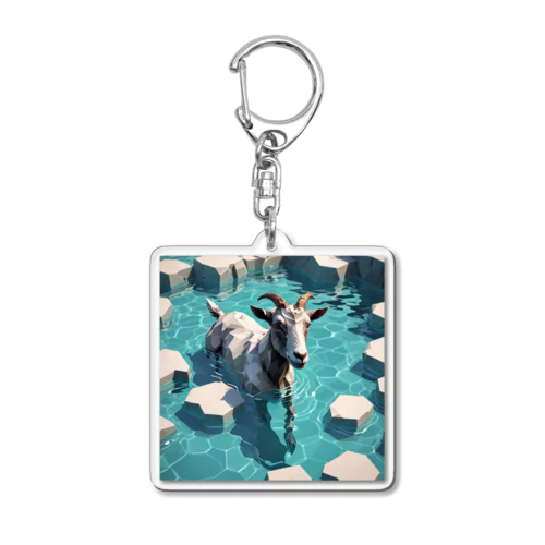 Water goat 2 Acrylic Key Chain