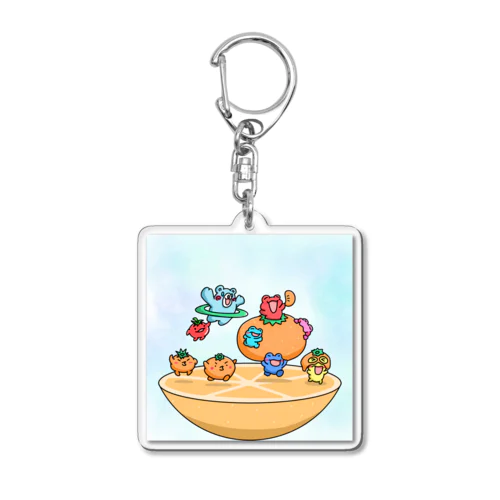 みかん窃盗団とみかんのおいかけっこ Acrylic Key Chain