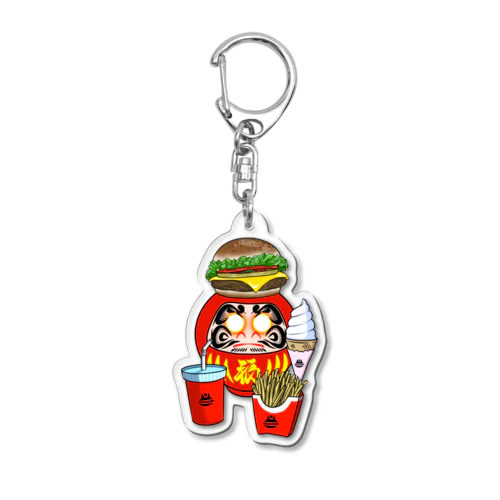 バーガーだるま Acrylic Key Chain