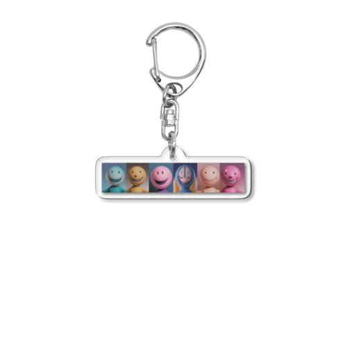 カラフルニコちゃん Acrylic Key Chain