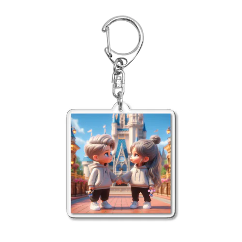 PIXAR風景カップル Acrylic Key Chain