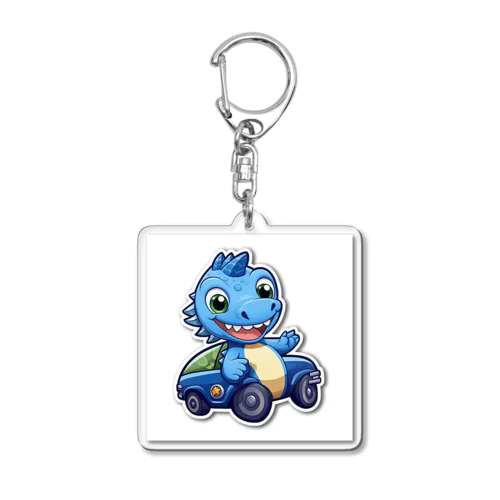 恐竜パトカー Acrylic Key Chain