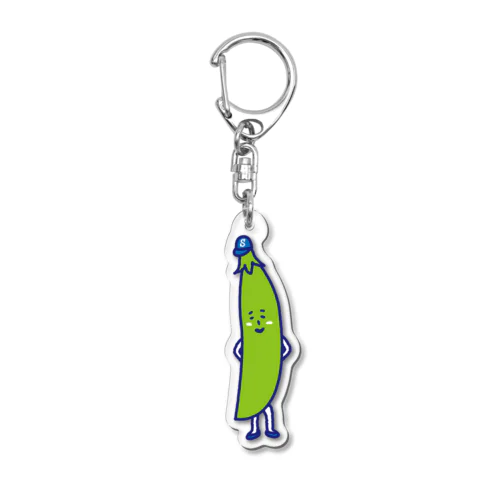 塩ゆでえんどう豆くん Acrylic Key Chain