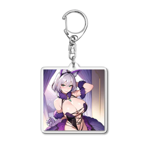 猫耳　美少女 Acrylic Key Chain