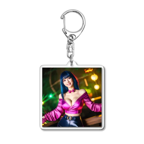 CuteOrientalGirl-C Acrylic Key Chain