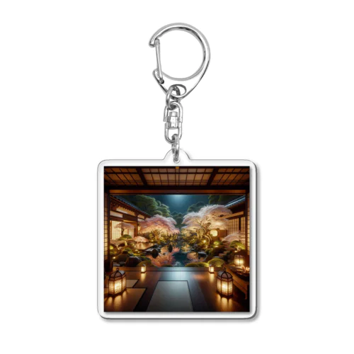 広大な日本庭園 Acrylic Key Chain