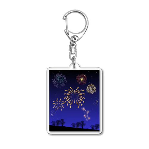 夜空の輝きと煌めき Acrylic Key Chain