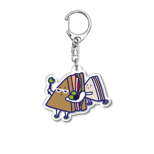 クラブサンド師匠と平飼い卵サンドくん Acrylic Key Chain