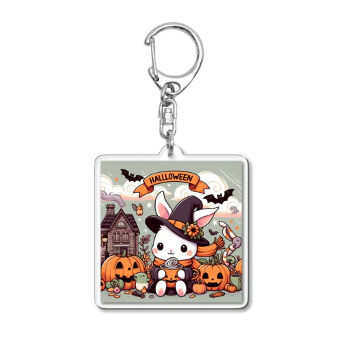 ハロウィン可愛い猫イラスト Acrylic Key Chain