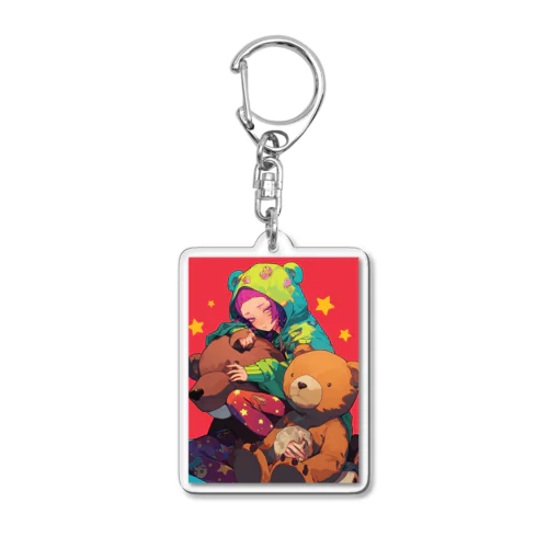 熊と仲良し　ラフルール　1859 Acrylic Key Chain