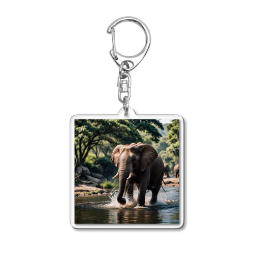 遊んでいる象 Acrylic Key Chain
