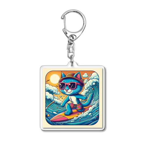 猫サーファーたま Acrylic Key Chain