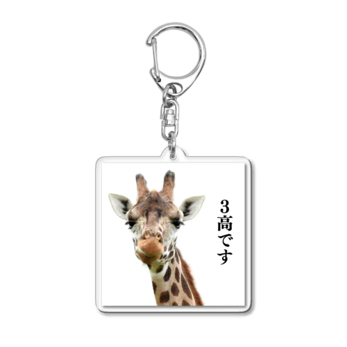 ３高キリン Acrylic Key Chain