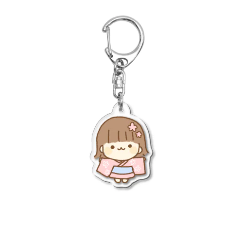 ちっちゃいめいちゃん＿サクラ浴衣 Acrylic Key Chain