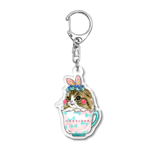 うさぎ猫HANACHAN Acrylic Key Chain