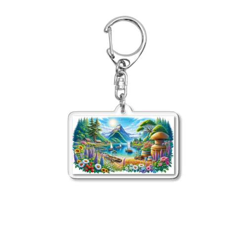 Summer landscape Acrylic Key Chain