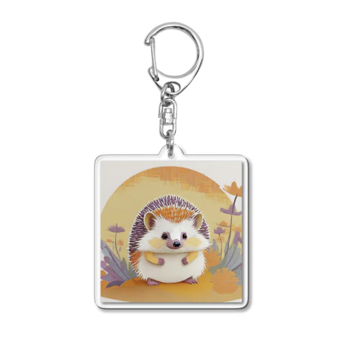 夕焼け空のハリネズミ🦔 Acrylic Key Chain