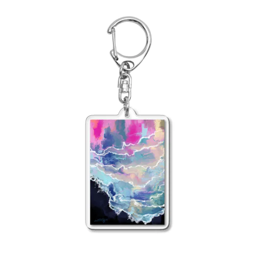 fantastical wave Acrylic Key Chain