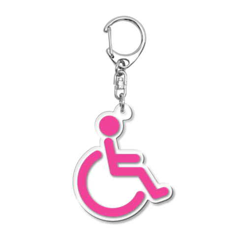 車椅子マーク（ピンク） Acrylic Key Chain