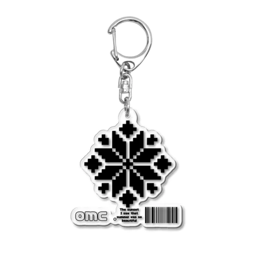 雪のドット結晶 Acrylic Key Chain