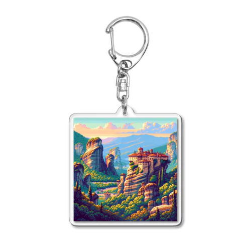 メテオラ（pixel art） Acrylic Key Chain