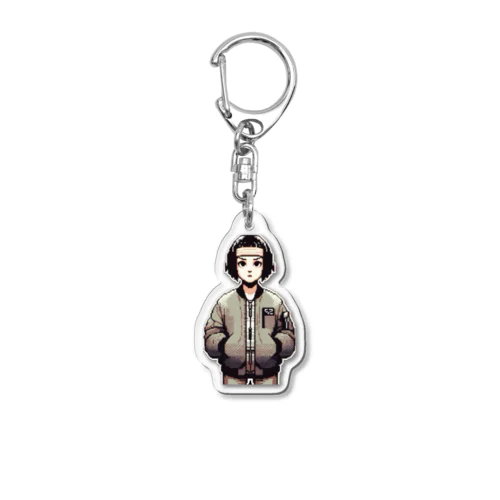 girl（pixel art） Acrylic Key Chain