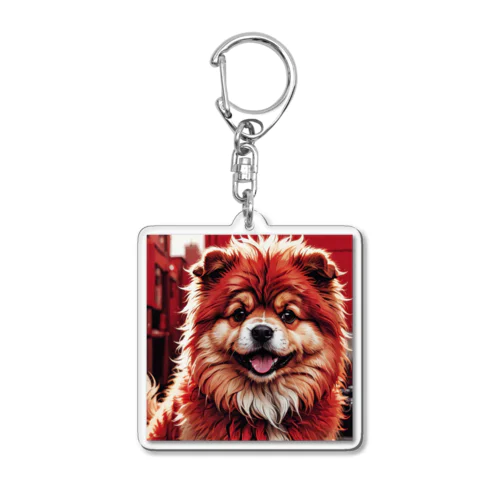 ふわふわ犬 Acrylic Key Chain