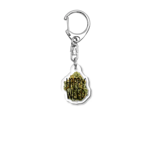 HAPPY WEED Acrylic Key Chain