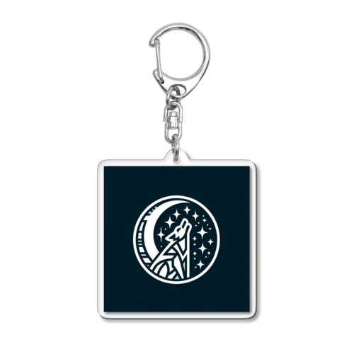 月と狼 2 Acrylic Key Chain