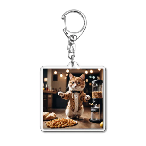 猫なのにワン太 Acrylic Key Chain