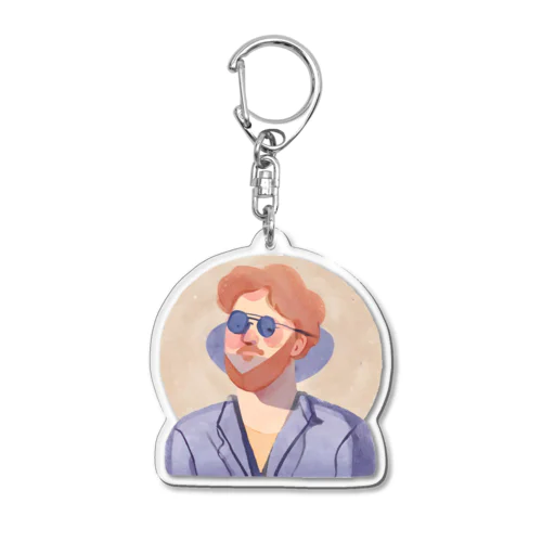 おしゃれな田舎のおじさん Acrylic Key Chain