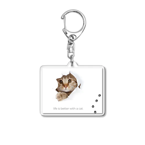 ふんわりネコ Acrylic Key Chain